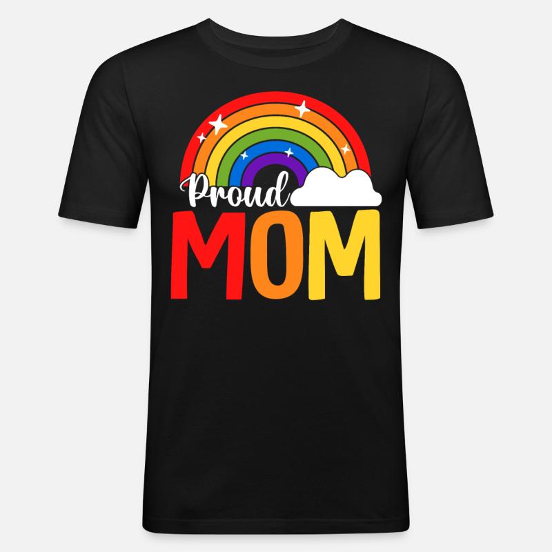 LGBTQ-Mutter - Männer Slim Fit T-Shirt - Schwarz