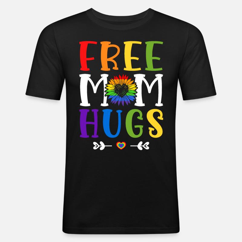 LGBTQ Mutter Stolz - Männer Slim Fit T-Shirt - Schwarz