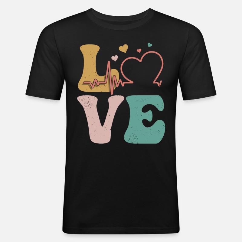 Echokardiographie-Techniker Echokardiograph - Männer Slim Fit T-Shirt - Schwarz