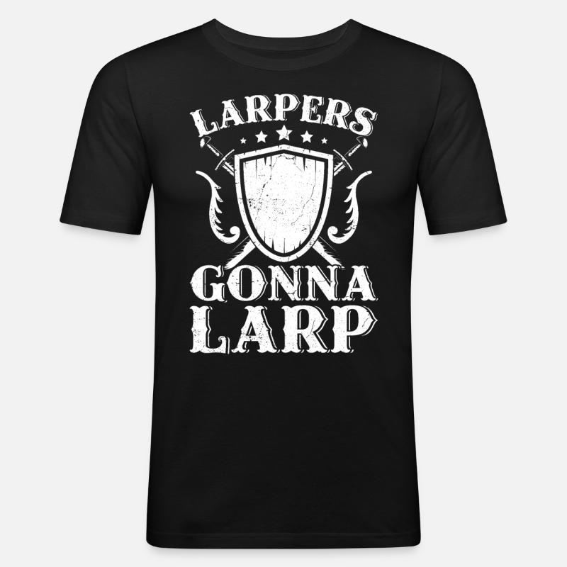 Lustige Live-Action-Rollenspiele - Männer Slim Fit T-Shirt - Schwarz