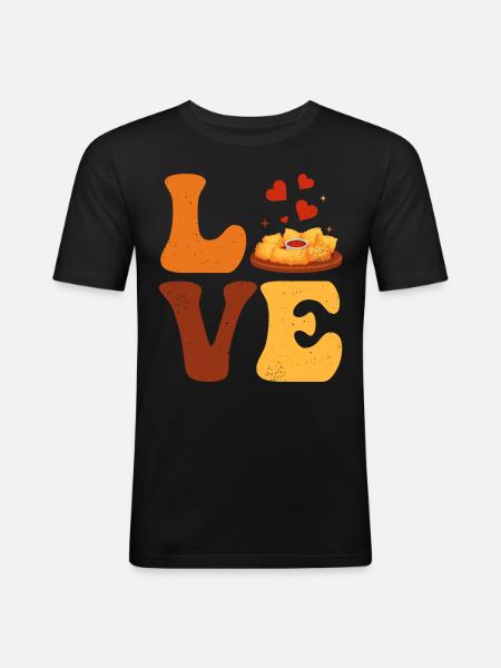 Chicken Nuggets Nug Nuggets LOVE - Men's Slim Fit T-Shirt - black