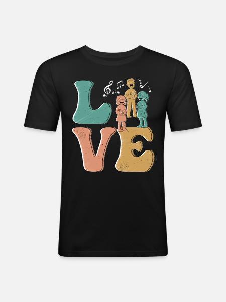 Choir Singer LOVE - Men's Slim Fit T-Shirt - black