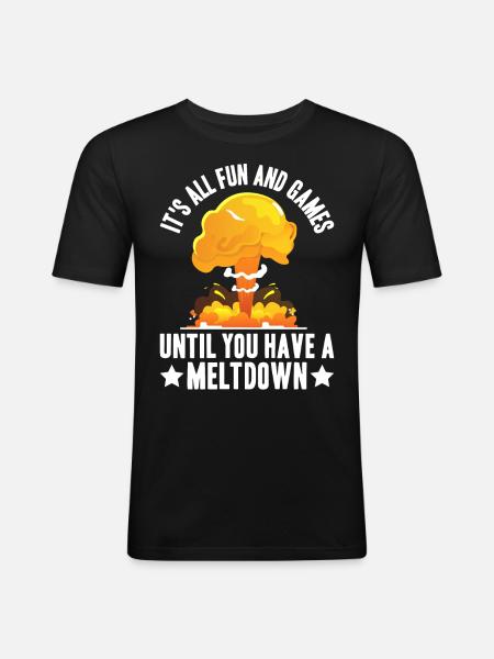 Nuclear power station - Men's Slim Fit T-Shirt - black