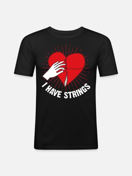 Open-heart surgery survivor - Men's Slim Fit T-Shirt - black