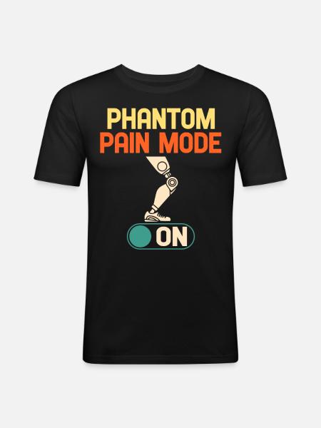 Beinprothese Amputierter Amputation - Männer Slim Fit T-Shirt - Schwarz