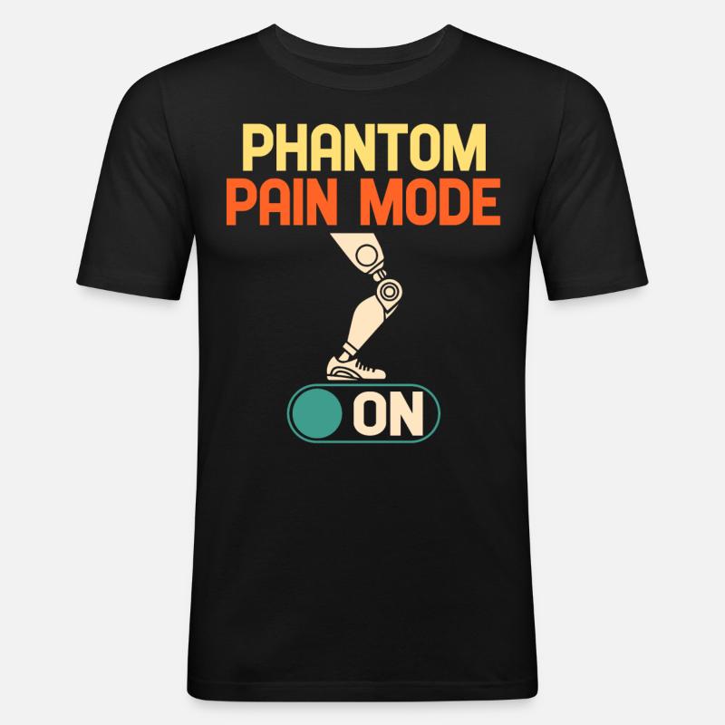 Beinprothese Amputierter Amputation - Männer Slim Fit T-Shirt - Schwarz