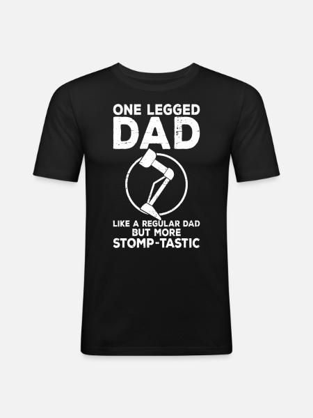 Leg prosthesis amputees - Men's Slim Fit T-Shirt - black