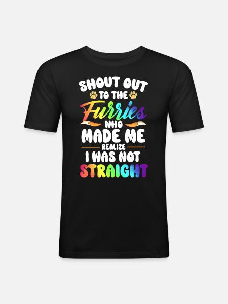 LGBTQ Furry Fandom - Men's Slim Fit T-Shirt - black