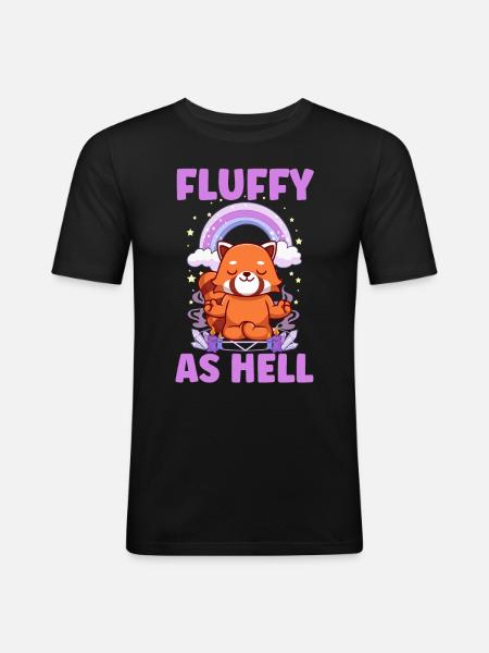 Furry Fandom Fursona Fursuit Fox - Men's Slim Fit T-Shirt - black
