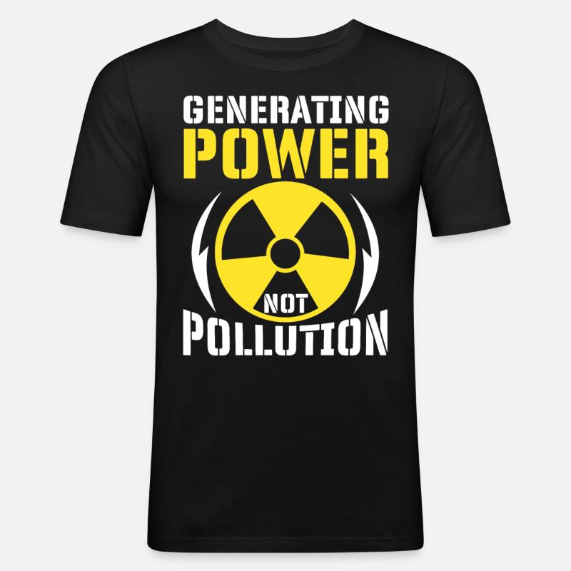 Énergie nucléaire Technologie nucléaire - T-shirt près du corps Homme - noir