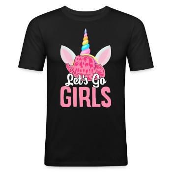 Douche nuptiale enterrement de vie de jeune fille - T-shirt près du corps Homme - noir - Devant - Nik (191cm)