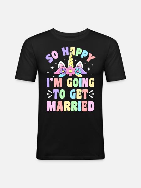 Wedding Bridal Shower - Men's Slim Fit T-Shirt - black