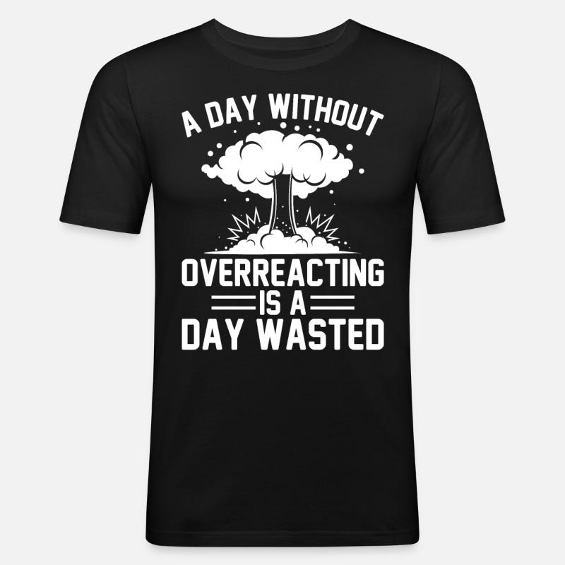 Kernkraftwerk - Männer Slim Fit T-Shirt - Schwarz