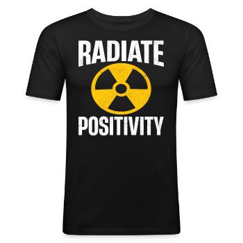 Radioactive Nuclear Power Plant - Men's Slim Fit T-Shirt - black - Front - Nik (191cm)