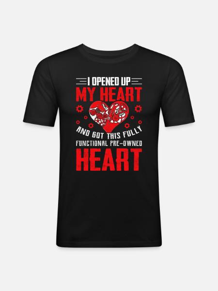 Recovery from open-heart surgery - Men's Slim Fit T-Shirt - black