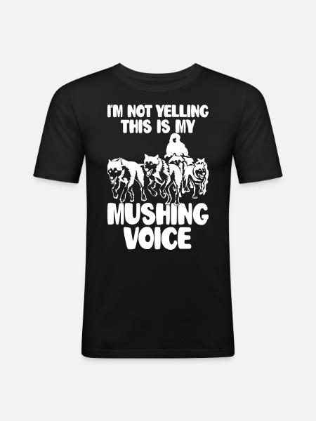 Mushing Dog Sledding Musher - Men's Slim Fit T-Shirt - black