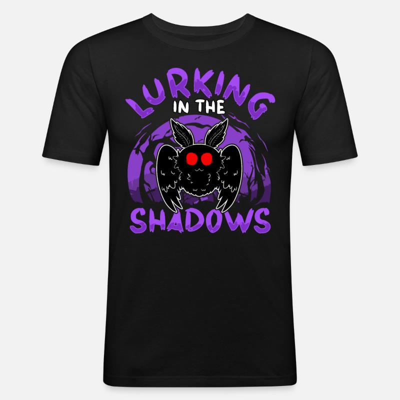 Mothman Kryptide Kryptozoologie - Männer Slim Fit T-Shirt - Schwarz
