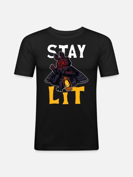 Mothman Crypttide Cryptozoology - Men's Slim Fit T-Shirt - black