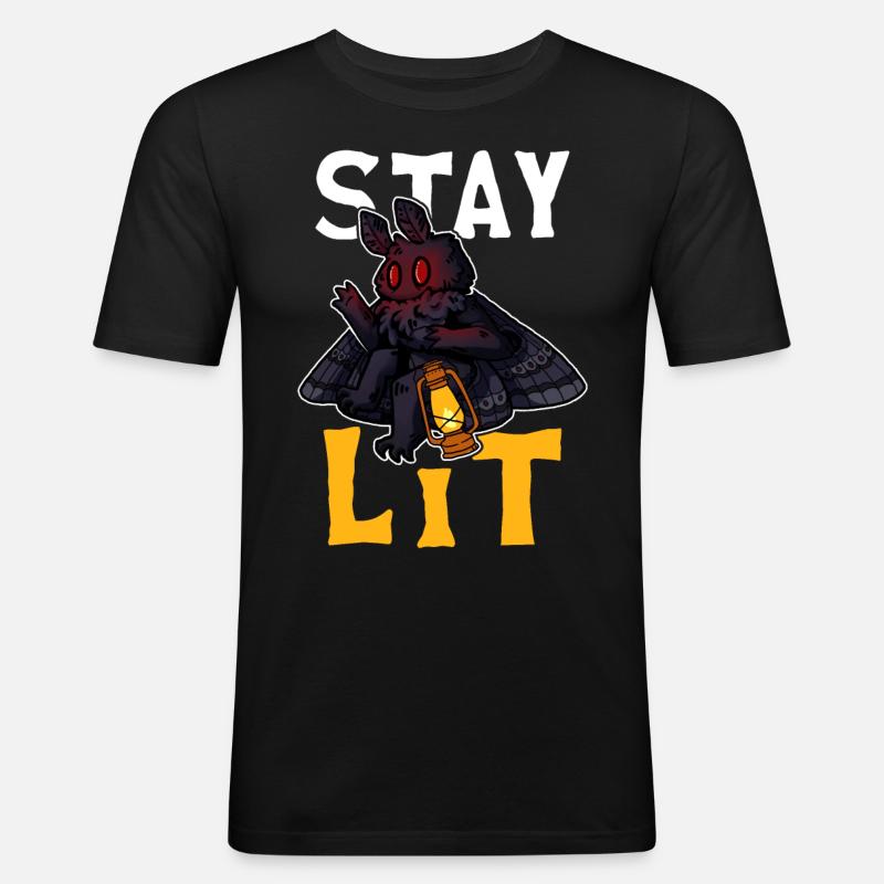 Cryptozoologie de Mothman Crypttide - T-shirt près du corps Homme - noir