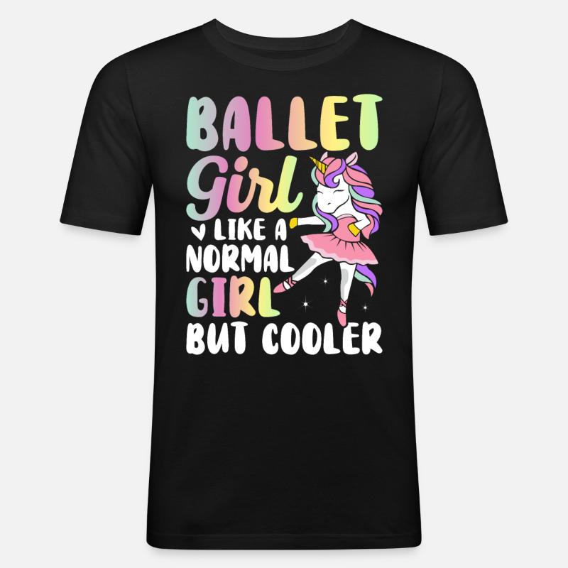 Ballerina - Männer Slim Fit T-Shirt - Schwarz