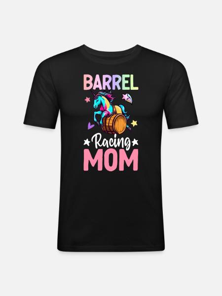Barrel Racer Reiten - Männer Slim Fit T-Shirt - Schwarz