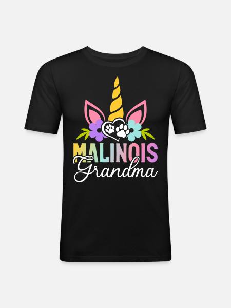 Belgian Malinois Dog - Men's Slim Fit T-Shirt - black