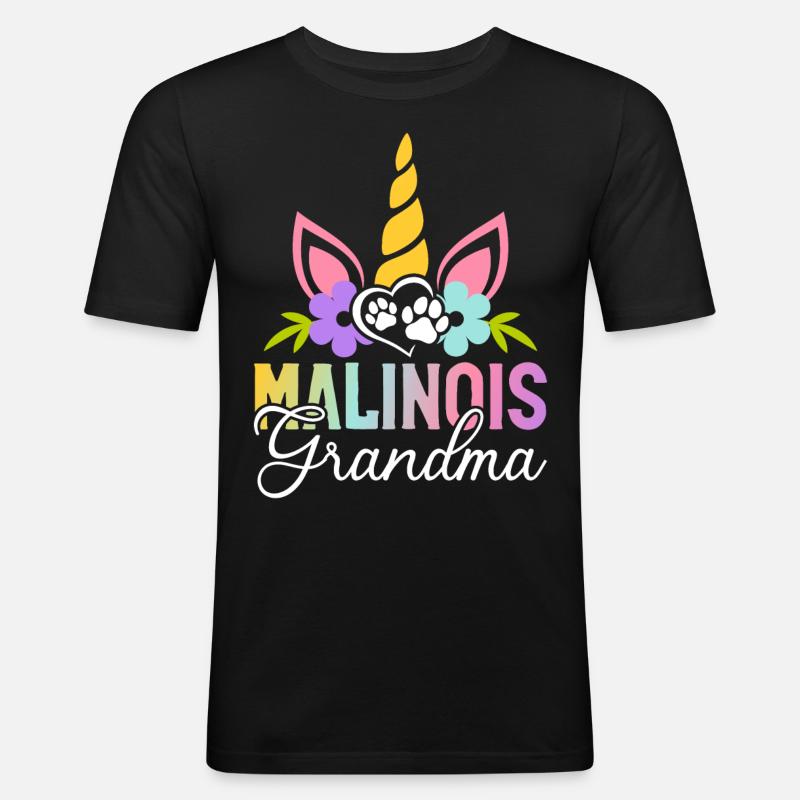 Belgischer Malinois Hund - Männer Slim Fit T-Shirt - Schwarz