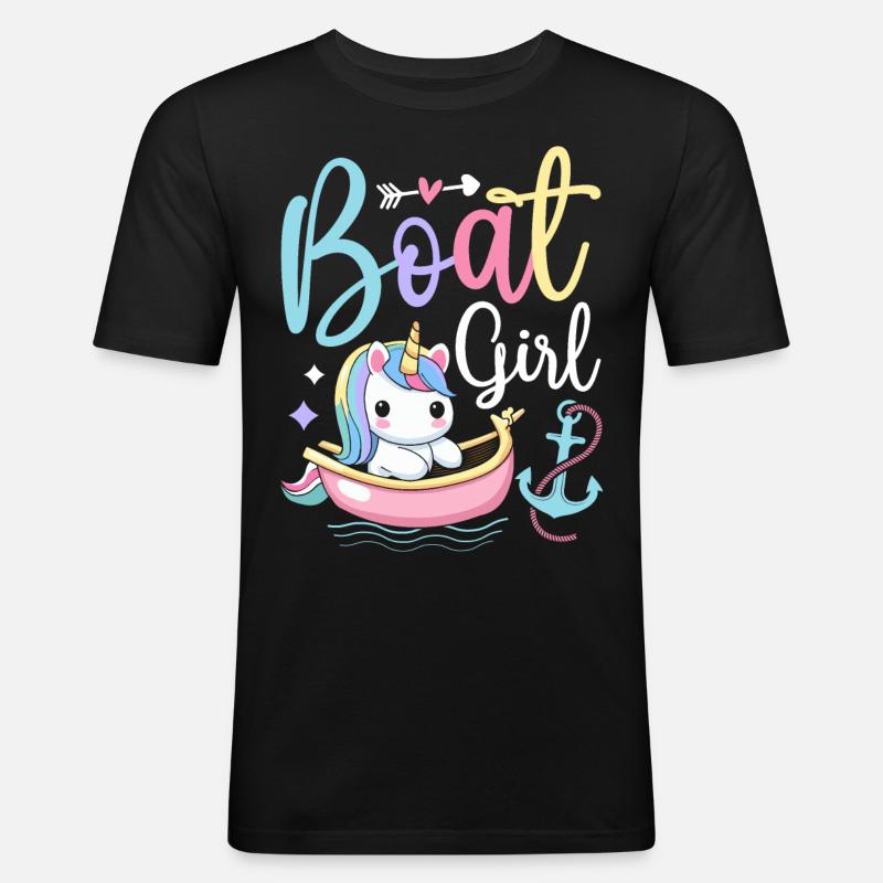 Bootfahren Bootsführer Bootsfahrer - Männer Slim Fit T-Shirt - Schwarz