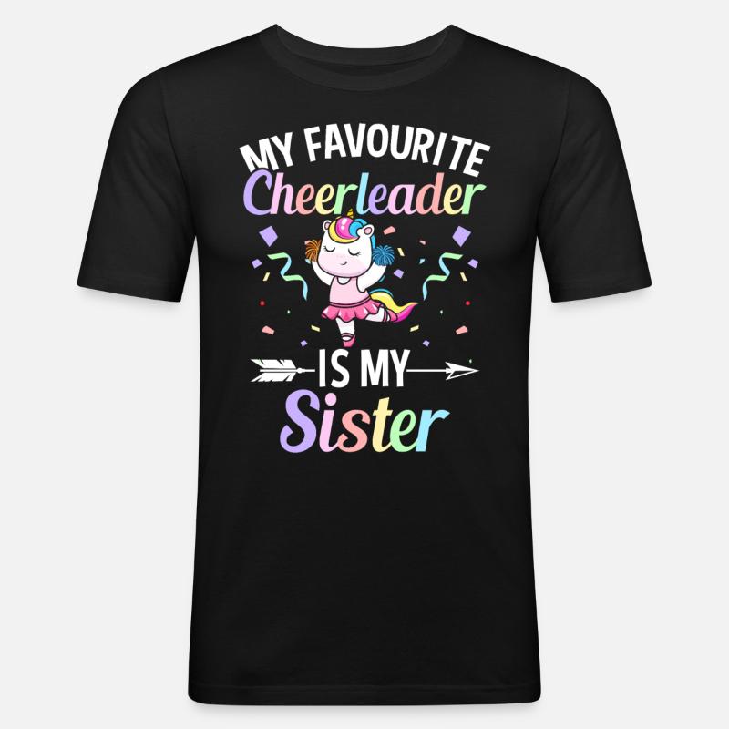 Cheerleading Cheer - Männer Slim Fit T-Shirt - Schwarz