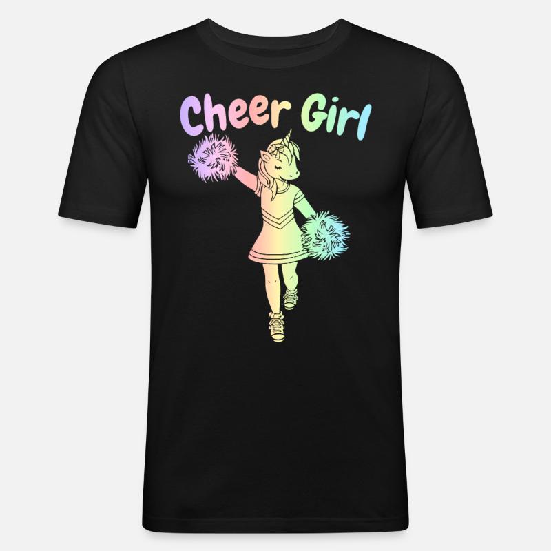 Cheerleading Cheerleader - Männer Slim Fit T-Shirt - Schwarz