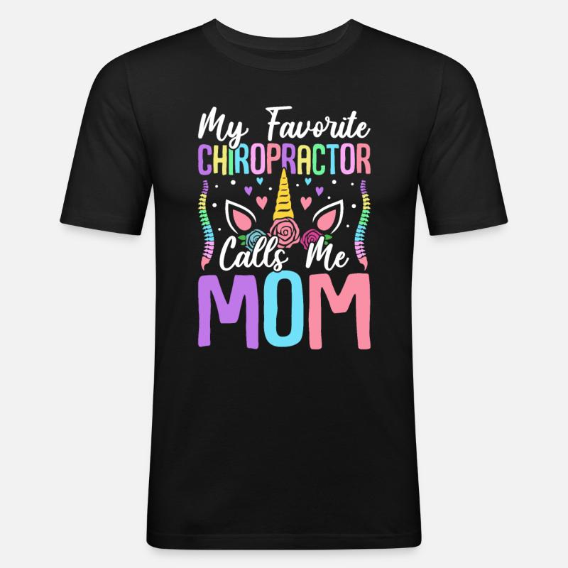 Chiropraktik Chiro - Männer Slim Fit T-Shirt - Schwarz