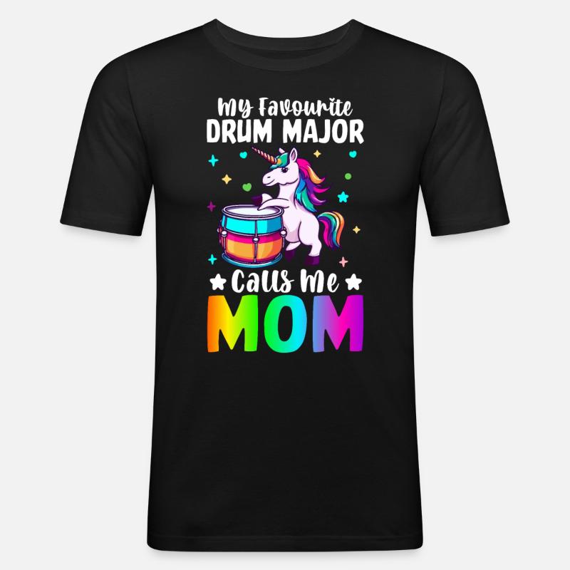 Drummer Drummer Mom - Men's Slim Fit T-Shirt - black