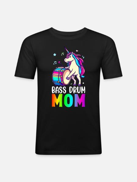 Drummer Drummer Mom - Men's Slim Fit T-Shirt - black
