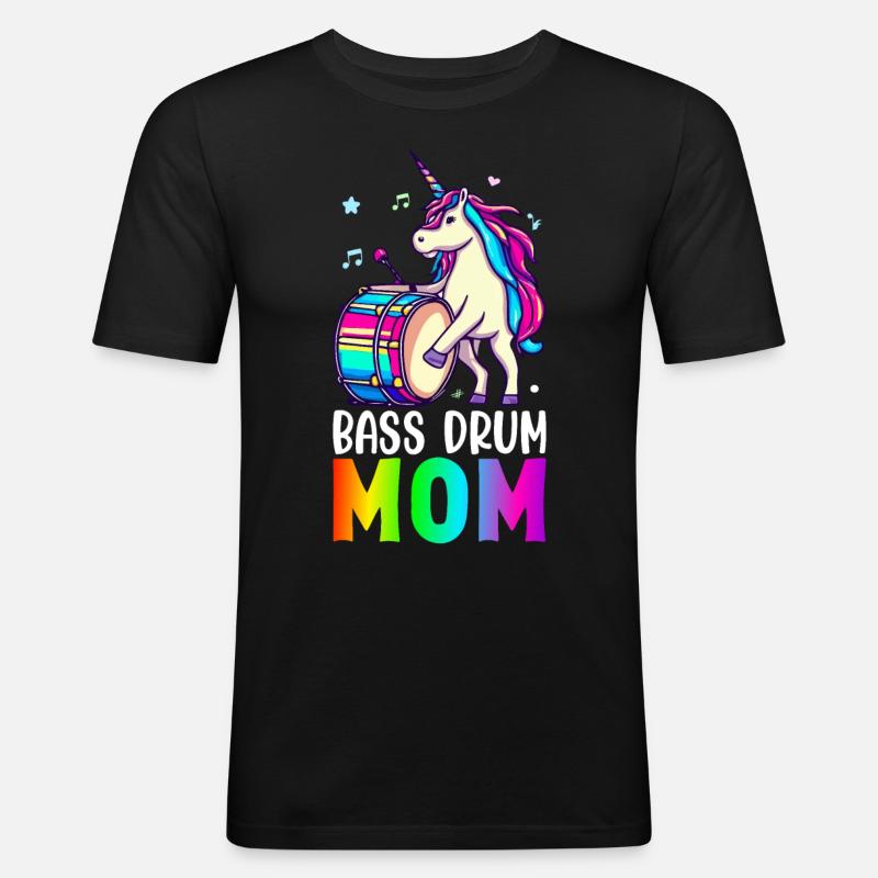 Drummer Drummer Mom - Men's Slim Fit T-Shirt - black