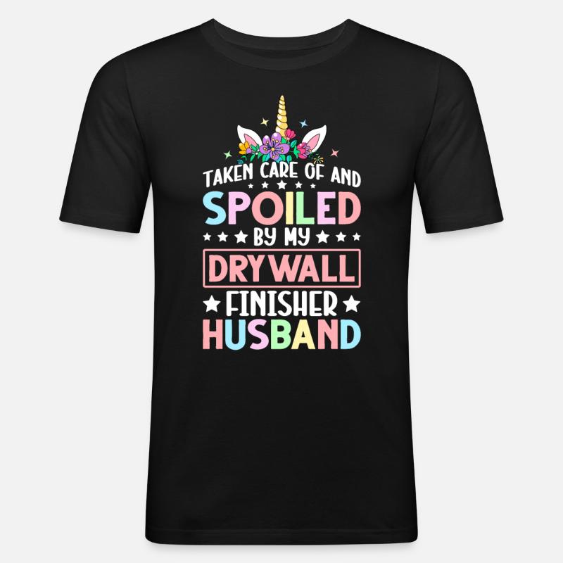 Drywall Builder Drywall Construction Machine - Men's Slim Fit T-Shirt - black