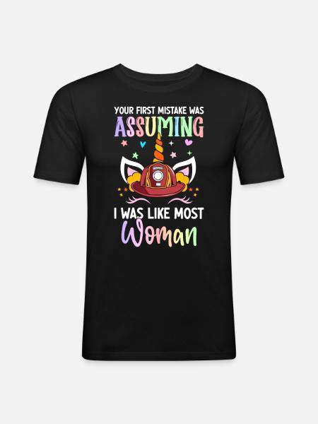 Firefighter Fire Fighting - Men's Slim Fit T-Shirt - black