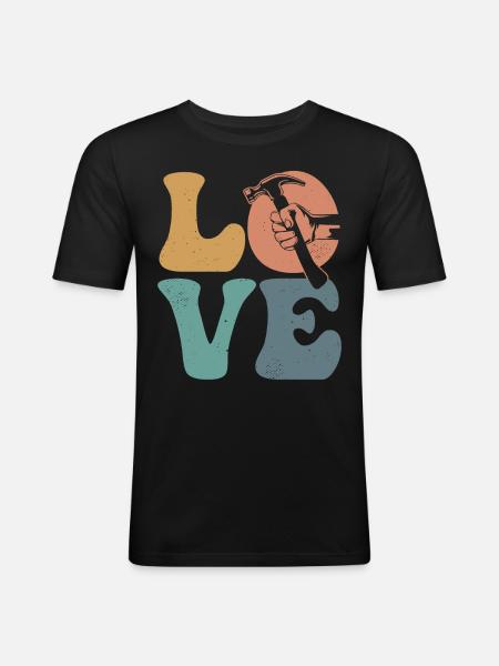 Charpentier, Menuisier, Menuisier, Menuiserie - T-shirt près du corps Homme - noir