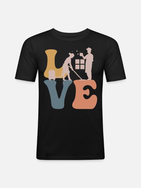 Caretaker Caretaker Cleaner - Men's Slim Fit T-Shirt - black