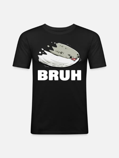 Funny Sacabambaspi Fish Meme - Men's Slim Fit T-Shirt - black
