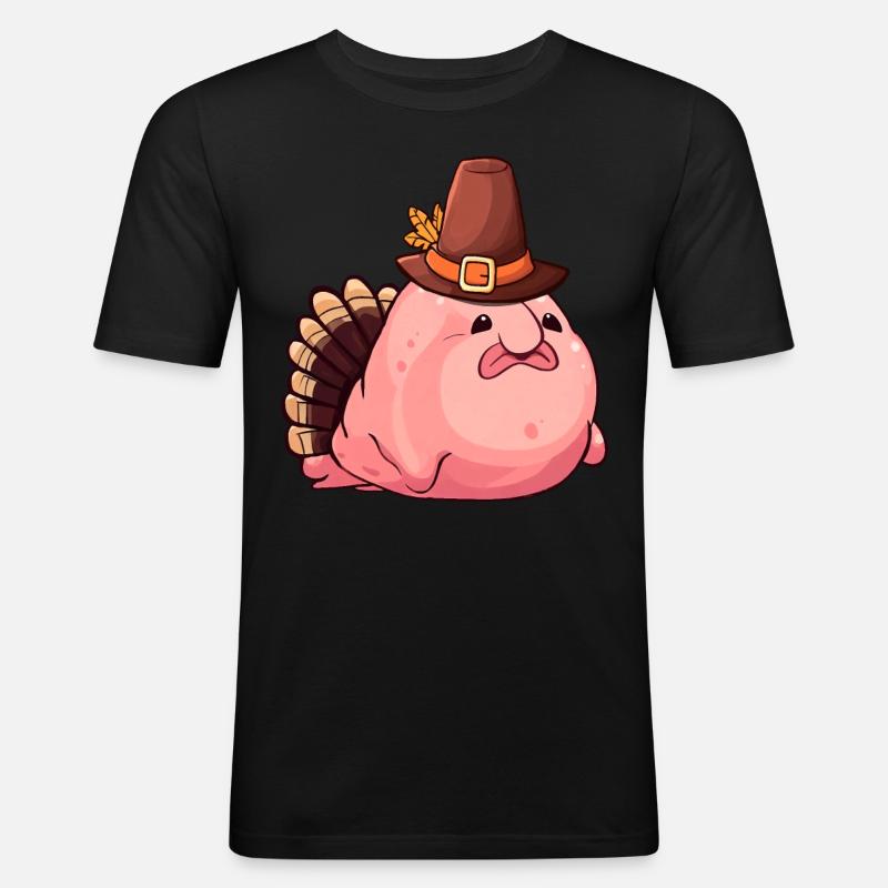 Action de grâces, Blobfish, Dinde - T-shirt près du corps Homme - noir