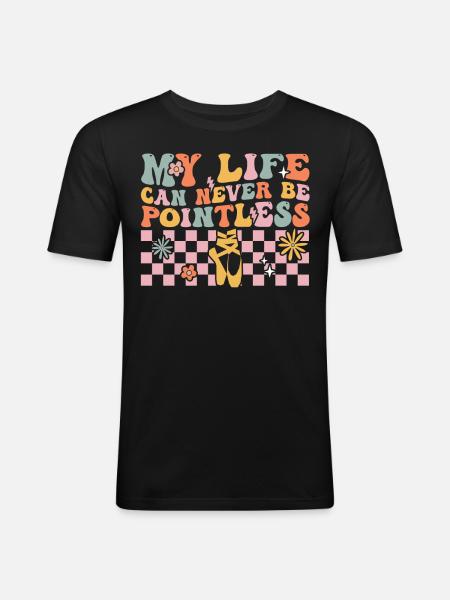 Groovy Ballerina Ballet Dancer - Men's Slim Fit T-Shirt - black