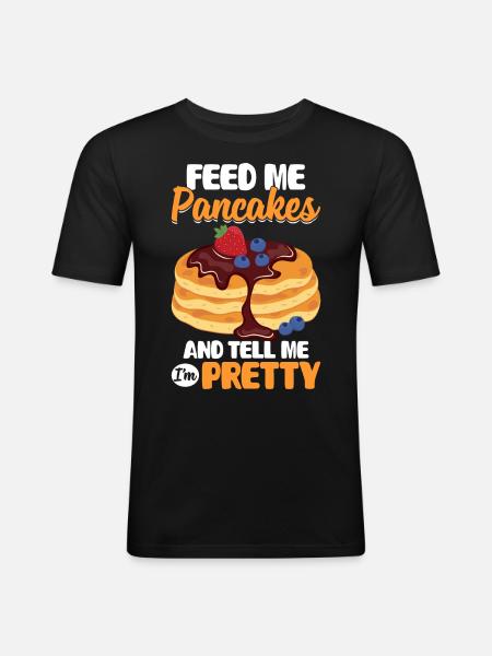 Funny Pancake Maker - Men's Slim Fit T-Shirt - black
