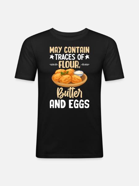 Funny Pancake Maker - Men's Slim Fit T-Shirt - black