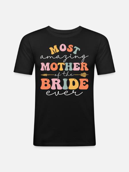 Groovy Brautparty Brautmutter - Männer Slim Fit T-Shirt - Schwarz