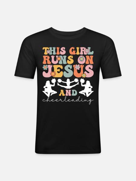 Groovy Cheerleader - Men's Slim Fit T-Shirt - black