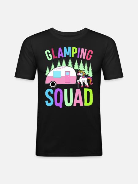 Glamping Team Glamper - Men's Slim Fit T-Shirt - black