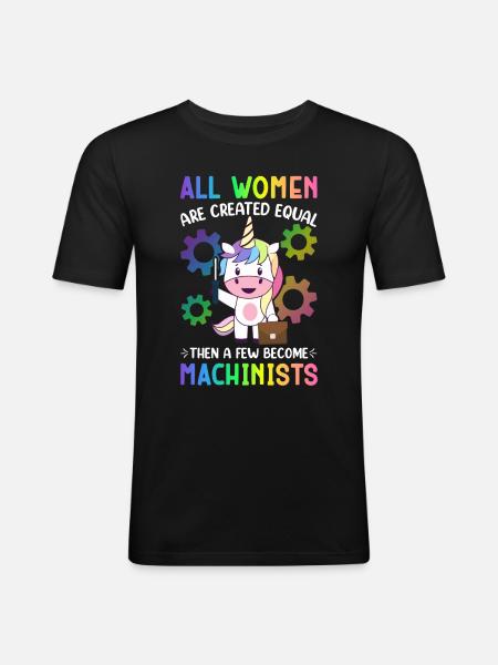 CNC Machine - Men's Slim Fit T-Shirt - black