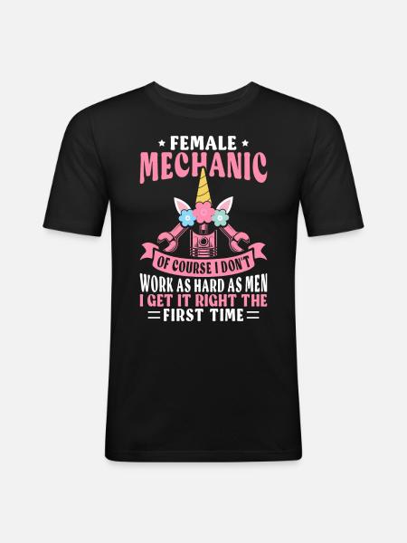 Car Repair Mechanic - Men's Slim Fit T-Shirt - black