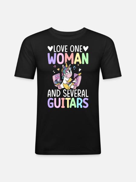 Guitarist, guitarist - Men's Slim Fit T-Shirt - black