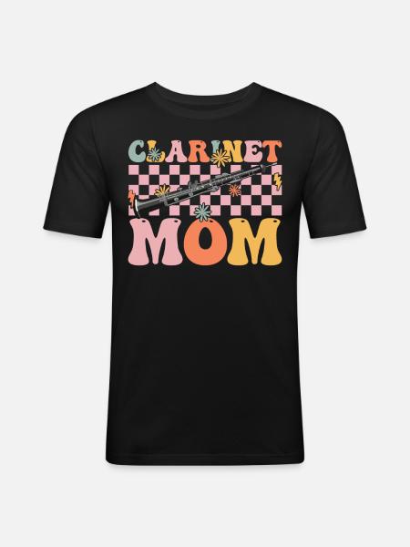 Groovy Clarinetist - Men's Slim Fit T-Shirt - black